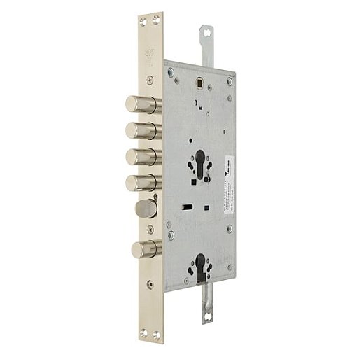 Механізм замка MUL-T-LOCK CEM30328 Двосистемний (BS65*85мм) хром полірований  без зв.планки - Фото №4