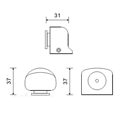 Стопор дверний магнітний C758 SN сатин - Фото №2