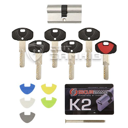 Циліндр SECUREMME K2 90 (35*55) матовий хром - Фото №4