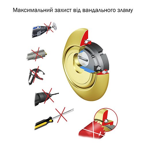 Протектор магнітний DISEC 4GN2MB 25 мм нержавіюча сталь матова - Фото №6