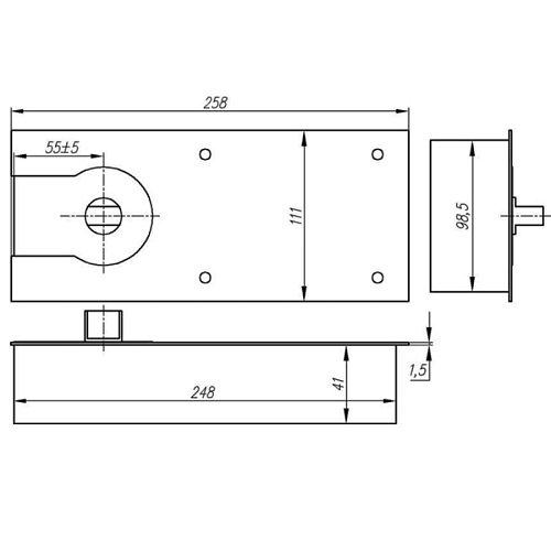 Дотягувач GLASS-M-TECH EK-828 підлоговий до 90 кг - Фото №3