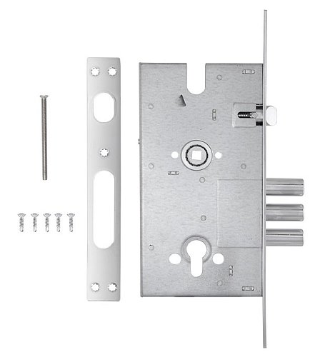 Механізм замка MUL-T-LOCK 354M (BS60*85мм) хром полірований - Фото №4