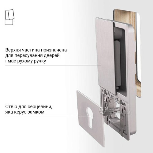 Ручки для міжкімнатних дверей AGB Wave PZ B300030032 хром матовий - Фото №3