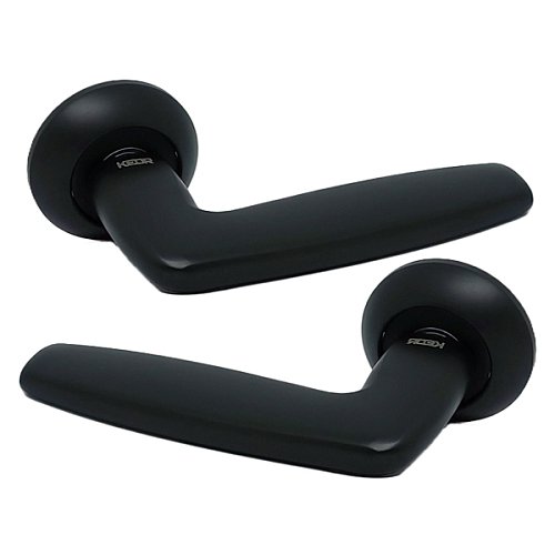 Ручки на розеті KEDR R07.766-AL Black mat чорний матовий - Фото №1