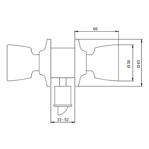 Ручки-заскочка TESA TULIP 3500U0 (BS60/70мм) білий - Фото №6