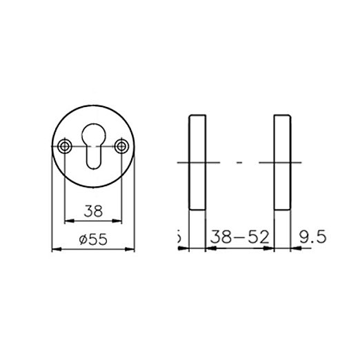 Накладки на серцевину ROSTEX SNH55 PZ ROUND чорний - Фото №4