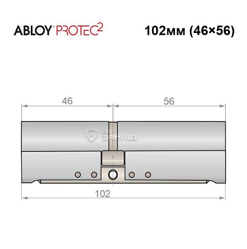 Циліндр ABLOY Protec2 102 (46*56) хром полірований - Фото №4