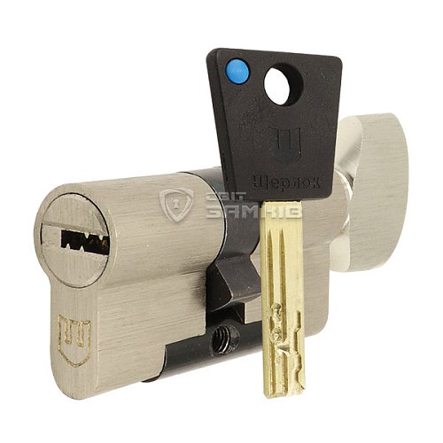 Циліндр SHERLOCK HK 90T (40*50T) нікель сатин - Фото №1