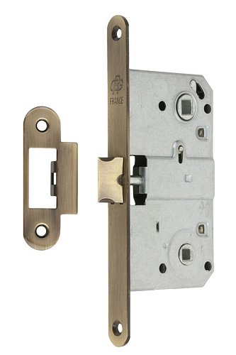 Механізм замка GAVROCHE GR90 WC (BS50*90мм) метал.язичок AB бронза - Фото №1