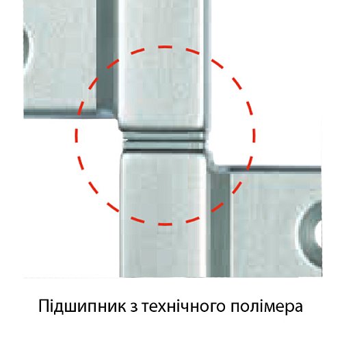 Завіс ALDEGHI LUIGI 143BO032Q 84*32 мм BO білий - Фото №4