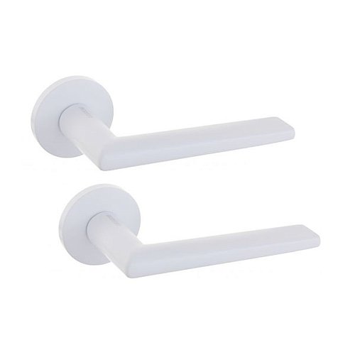 Ручки на розеті GAVROCHE Ruthenium AL-A33 White білий - Фото №1