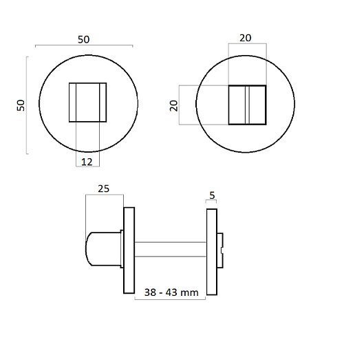 Вороток FORME Fixa Round/Slim C02 хром матовий - Фото №4