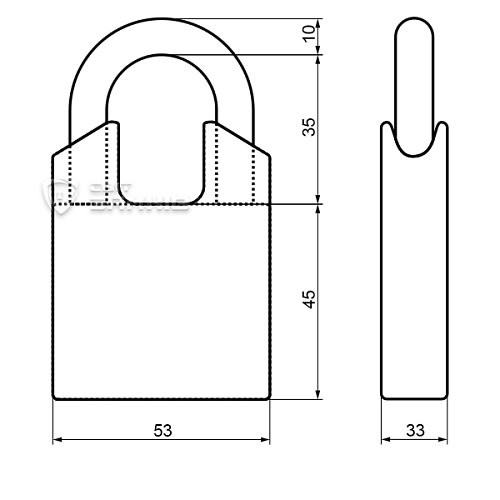 Замок навісний TOKOZ PLUTO G50 GUARD LONG (3 ключа) - Фото №11