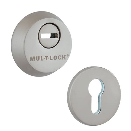 Механізм замка MUL-T-LOCK 415G Двосистемний (BS63*85мм) хром комплект + 2 протектора нікель сатин - Фото №8