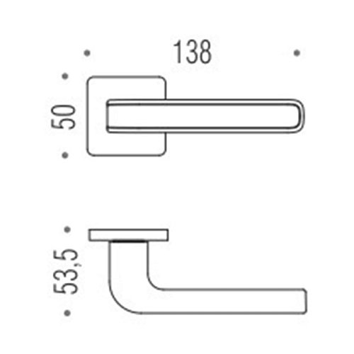 Ручки на розеті COLOMBO Tecno MO11 (BT19-BT13) матовий хром/хром - Фото №3