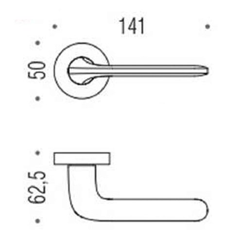 Ручки на розеті COLOMBO Roboquattro ID41 (CD69BZGG-CD63GB) матове золото - Фото №3