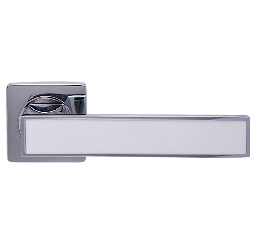 Ручки на розеті GAVROCHE Magnium AL-A1 CP/WHITE хром/білий - Фото №3