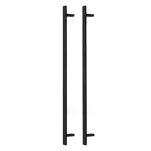 Ручки скоби ABARO Sydney 45° L:1600 X:1400 W:40*20mm SS 304 чорний RAL 9005 (комплект) - Фото №2