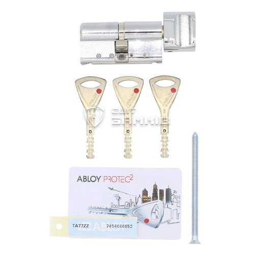 Циліндр ABLOY Protec2 78T (47H*31T) (H - гартована сторона) хром полірований - Фото №4