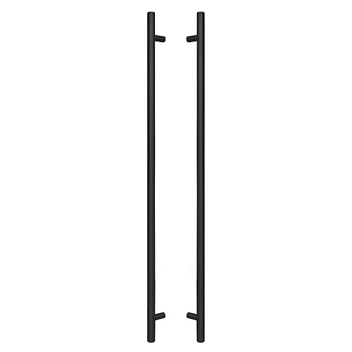 Ручки скоби ABARO Bali 90° L:1800 X:1600 D:32mm SS 304 чорний RAL 9005 (комплект) - Фото №1