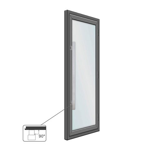 Ручка скоба ROSTEX Alfa 600/500 (половинка) нержавіюча сталь матова - Фото №3