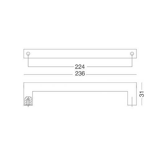 Ручка меблева MVM SS-1024 224 мм Black чорна - Фото №3