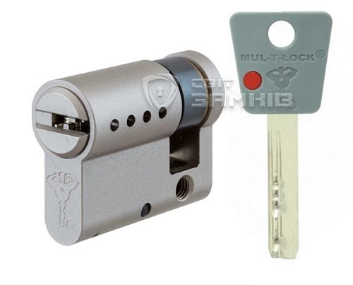Циліндр половинка MUL-T-LOCK 7x7 40,5 (31*9,5) нікель сатин - Фото №1