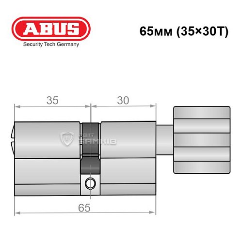 Циліндр ABUS Bravus 4000 MX (модульний) 65T (35*30T) нікель сатин - Фото №8