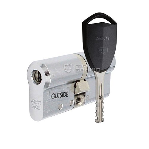 Циліндр ABLOY Protec2 CLIQ 84 (38Hi*46) (H - гартована сторона) матовий хром - Фото №1