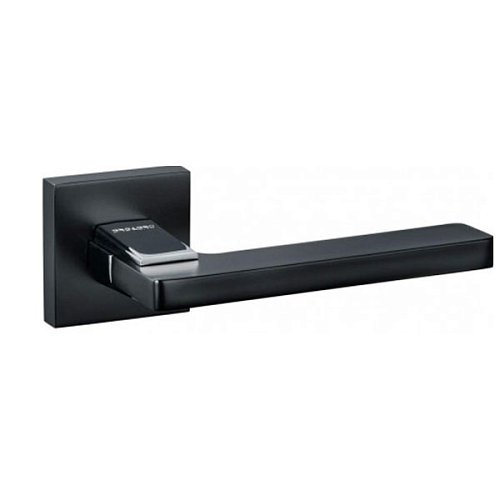 Ручки на розеті ORO/ORO Alba (15E) Black/CP чорний матовий/хром - Фото №2
