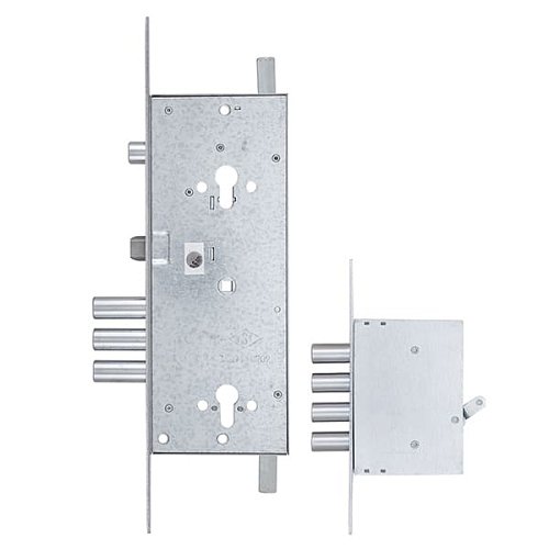 Механізм замка MUL-T-LOCK 415G Двосистемний (BS63*85мм) хром полірований комплект - Фото №3