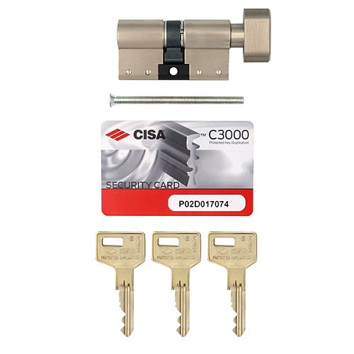 Циліндр CISA C3000S (модульний) 100T (30*70T) нікель матовий 3 ключі - Фото №12