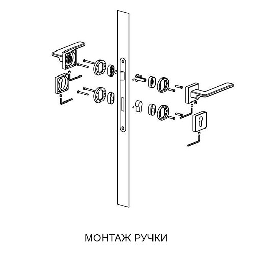 Ручки на розеті SYSTEM Tara (RO11) CR хром - Фото №2