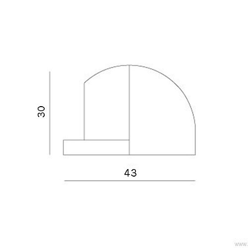Стопор дверний підлоговий MVM M-42L White білий - Фото №3