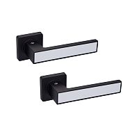 Ручки на розеті GAVROCHE Magnium AL-A1 BLACK/WHITE чорний/білий