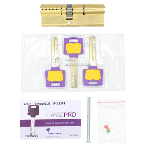 Циліндр MUL-T-LOCK MTL400/ClassicPRO 70 (35*35) латунь - Фото №4