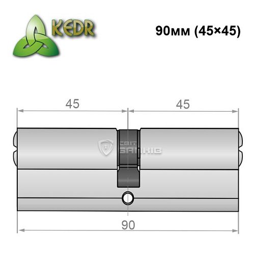 Циліндр KEDR Zink 90 (45*45) ZN нікель - Фото №8