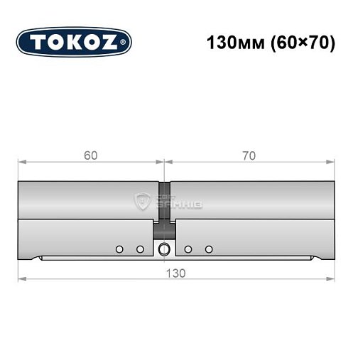 Циліндр TOKOZ Pro300 130 (60*70) нікель матовий - Фото №8