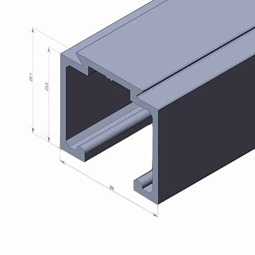 Розсувна система COMIT довжина 1,6 м на 1 полотно вагою до 40 кг - Фото №6