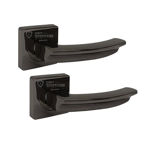 Ручки на розеті KEDR R06.593-AL black nickel чорний нікель - Фото №1