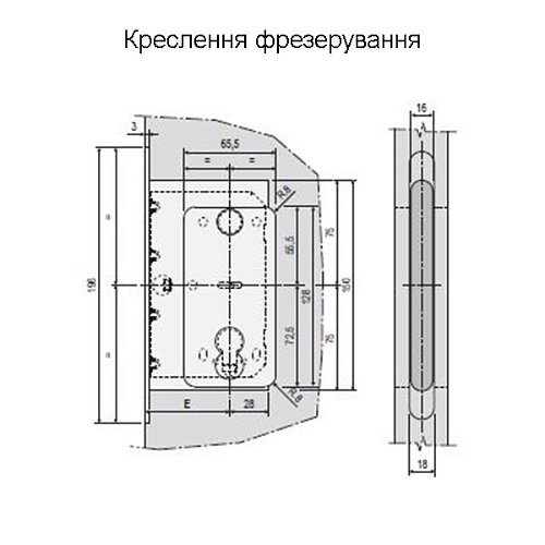 Механізм замка AGB Mediana Polaris Wave PZ магніт (BS50,5мм) хром матовий - Фото №4