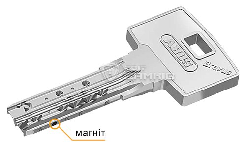 Циліндр ABUS Bravus 3500 MX Magnet (модульний) 90 (35*55) нікель сатин - Фото №4