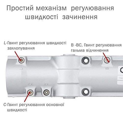 Дотягувач ABLOY DC330 CAM BC EN1-4 без тяги  до 80кг FIRE Коричневий - Фото №3