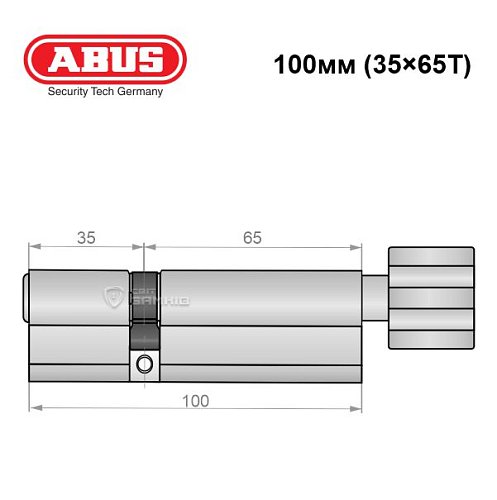 Циліндр ABUS Integral MX (модульний) 100T (35*65T) нікель - Фото №7