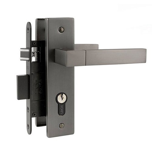 Комплект замка LINDE A-2004 PZ (BS40*62мм) MA матовий антрацит - Фото №1