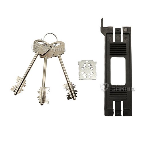 Механізм замка MUL-T-LOCK Matrix DFM30328M Двосистемний (BS65*85мм) хром полірований без зв.планки - Фото №6