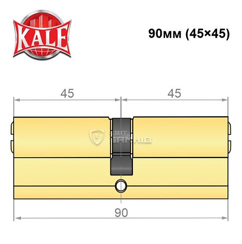 Циліндр KALE 164BNE 90 (45*45) PB - Фото №4