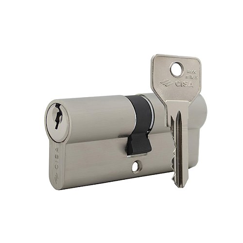 Циліндр CISA C2000 50 (25*25) нікель матовий 5 ключів - Фото №1