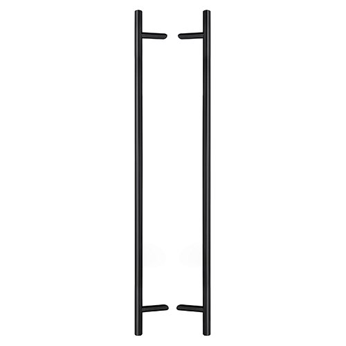 Ручки скоби ABARO Bali 45° L:1500 X:1300 D:32mm SS 304 чорний RAL 9005 (комплект) - Фото №1