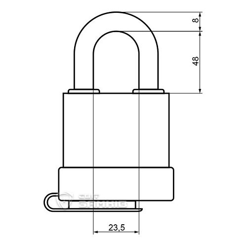 Замок навісний ABUS Submariner-83WIPB/53 Bravus-4000 (3 ключа) - Фото №3